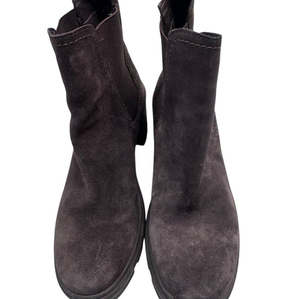 EUC Splendid Melisa Chunky Heel Chelsea Boots – Black Suede – Size 9M - Picture 3 of 5